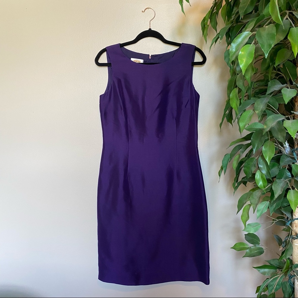 Talbots purple silk dress